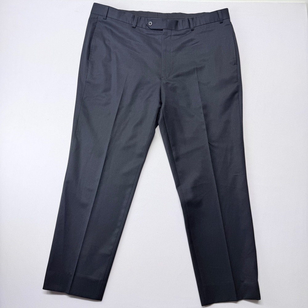 Brooks Brothers Madison Fit Navy Blue 100% Wool Dress Pants Mens 42x30